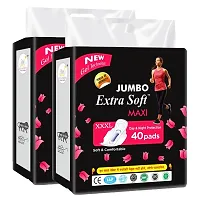 Extra Maxi Soft and Comfortable XXXL Jumbo Sanitary Pad for Women and Girls, Day and Night Secure Protection (Pack Of 1, 40 Pads)-thumb1