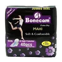 Bonecam Extra Dry Sanitary Pads for Women XXXL Size and Extra Absorbent 40 Pcs (pack of 2)-thumb1