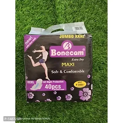 Bonecam Extra Dry Sanitary Pads for Women XXXL Size and Extra Absorbent 40 Pcs-thumb2