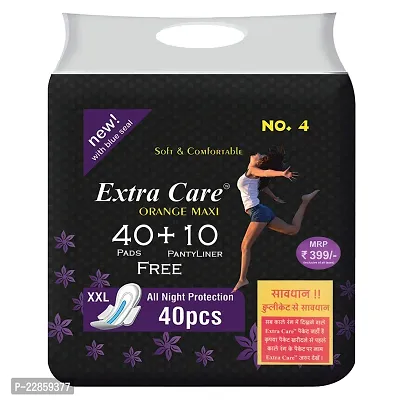 Extra Care Ultra Soft Sanitary Pads for women- Extra Large Size (40+ 10 Extra Counts)-thumb0