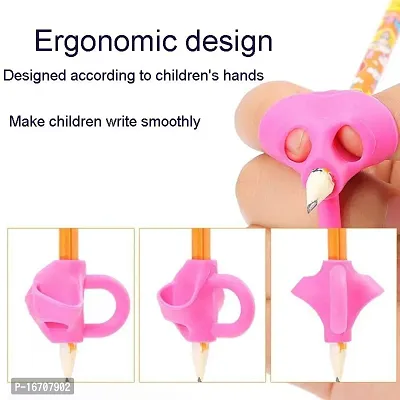Ultra Soft Silcon Pencil Grip for Kids Handwriting for Pen Gripper Kids Pen Writing Assistant Holders pack of 6-thumb4