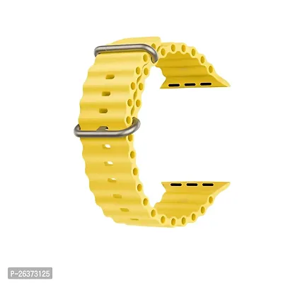 Ocean Smart Watch Strap Belt for Ultra Watch 49 mm, Series 8 / 7 45 mm, Series 6 / 5 / 4 44 mm, Series 3  42 mm, T800 Ultra, Watch 8 Ultra, i8 Pro Max, W26, T800. Smart Watch Strap(yellow)-thumb0