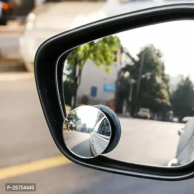 360 Degree Car Wide Angle Round Glass Convex Blind Spot Mirror for Car 2 Pieces-thumb0