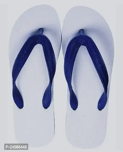 Classic Blue Rubber Slippers For Men-thumb0