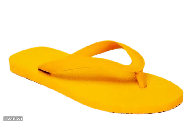 Classic Yellow Rubber Slippers For Men