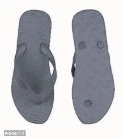 Classic Grey Rubber Slippers For Men