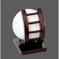 Premium Quality Carsten Globe Shaped Wood And Glass Indoor/Outdoor Wall Light/Wall Lamp Lighting, Brownish-thumb2