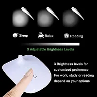 Premium Quality Veemizo Rechargeable Led Desk Lamp Touch Control On/Off Student Study Table Lamps Touch Dimmer Night Reading Lamp For Children Eye Protection Lamp - White,Pack Of 1-thumb3