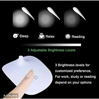 Premium Quality Study Lamp Rechargeable Led Touch On Off Switch Student Study Reading Dimmer Led Table Lamps White Desk Light Lamp White-thumb3