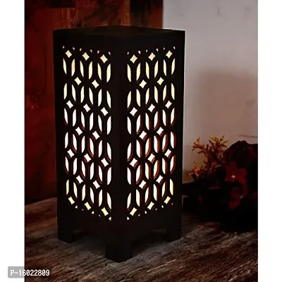 Premium Quality Wooden Led Table Lamp With Creative Design,Suitable For Bedside,Drawing Room,Lobby T70-thumb0