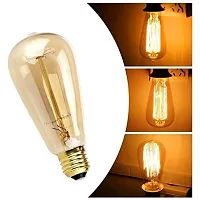 Premium Quality Berbera Edison Tungsten Filament Antique Glass Light Bulbs Vintage Base E27 Bulb Yellow Light For Home Decoration, Living Room, Hall, Balcony, Restaurant Bar Lighting Pack Of 3-thumb1