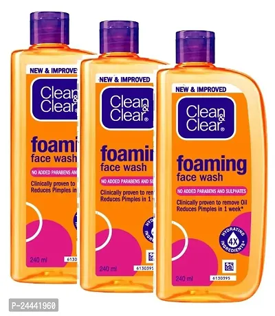 Clean  Clear Foaming Face Wash 150 ml (pack of 3)-thumb0