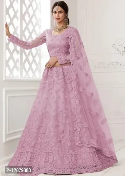 Classic Net Embroidered Lehenga Cholis for Women-thumb0