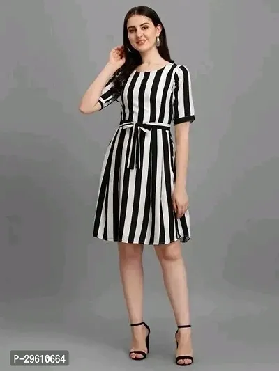 *Versatile black and white attire Dress For Women's || Elegant black and white outfit || Fashionable black and white dress For Women's ||-thumb0
