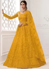 Self Design Semi Stitched Lehenga Choli-thumb1