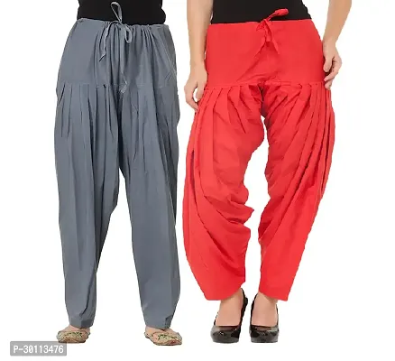 Stylish Cotton Solid Salwar for Women Pack of 2-thumb0