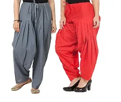 Stylish Cotton Solid Salwar for Women Pack of 2-thumb2