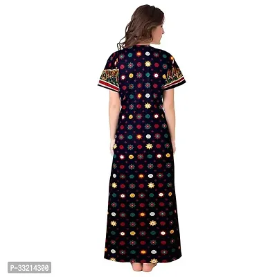 Elegant Multicoloured Cotton Printed Nighty For Women-thumb2