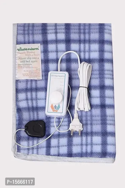 Winter Warm Electric Blanket Single Bed Waterproof Autocut With Led Regulator Multicolour 30 X 60 Inches Vegan