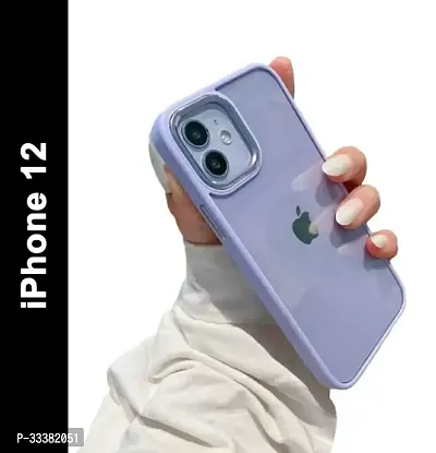 Stylish Purple Silicon Iphone 12 Back Cover-thumb0