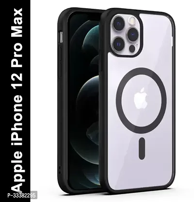 Stylish Black Silicon Iphone 12 Pro Max Back Cover