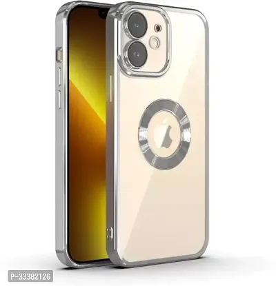 Stylish Silver Silicon Iphone 12 Back Cover