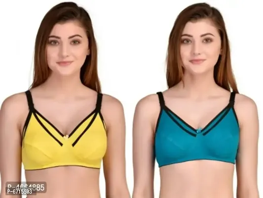 WOMEN BREASTFEEDING/NURSING/MATERNITY BRA( PACK OF 2)YELLOW.GREEN-thumb0