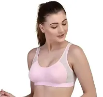 SPORTS BRA,SOFT FABRIC WITH PERFECT STRECH(PACK OF 2)-RED,PINK-thumb2