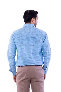 DESHBANDHU DBK Men's Solid Cotton Full Sleeves Regular Fit Shirt (42, Sky)-thumb3