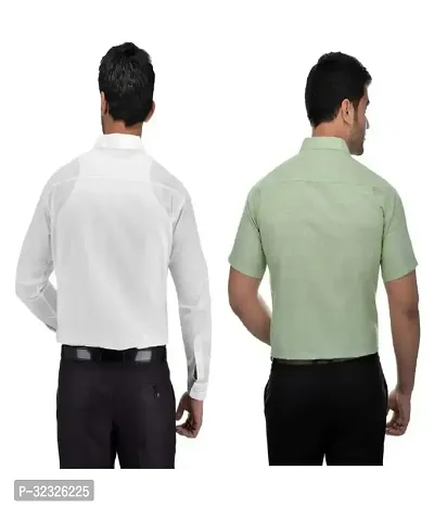 Reliable Multicoloured Cotton Solid Casual Shirt For Men Pack Of 2-thumb2