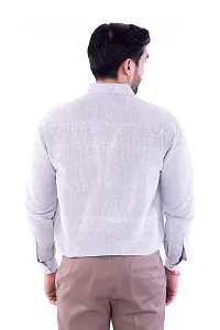 DESHBANDHU DBK Men's Solid Cotton Full Sleeves Regular Fit Shirt (42, Grey)-thumb3