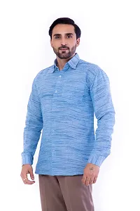DESHBANDHU DBK Men's Solid Cotton Full Sleeves Regular Fit Shirt (42, Sky)-thumb2
