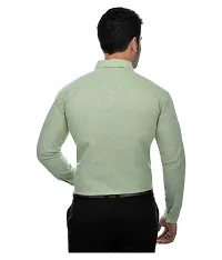 Men's Parrot Khadi Cotton Solid Long Sleeves Regular Fit Casual Shirt-thumb1