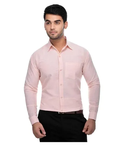 Men's Khadi Solid Long Sleeves Regular Fit Casual Shirt