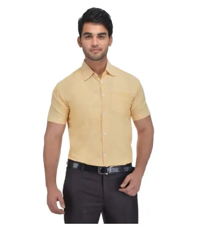 Men's Regular Fit Cotton Solid Formal Shirts