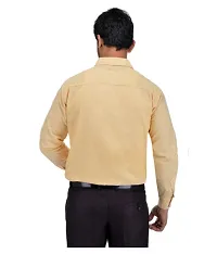 Men's Brown Khadi Cotton Solid Long Sleeves Regular Fit Casual Shirt-thumb1