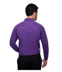 Purple Cotton Solid Casual Shirts For Men-thumb1