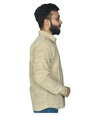 Brown Cotton Solid Casual Shirts For Men-thumb1