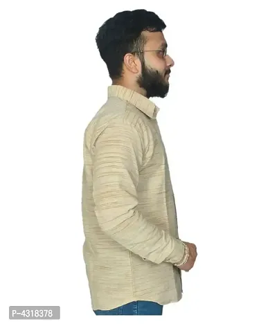 Brown Cotton Solid Casual Shirts For Men-thumb2