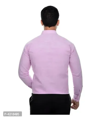 Men's Multicoloured Khadi Cotton Solid Long Sleeves Regular Fit Casual Shirt (Pack of 2)-thumb5