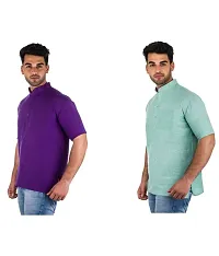 Men Khadi Multi Khadi Kurta Pack of 2-thumb1