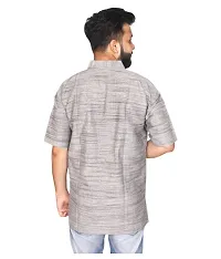 Men Khadi Grey Khadi Kurta Single Pack-thumb2