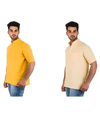 Men Khadi Multi Khadi Kurta Pack of 2-thumb1