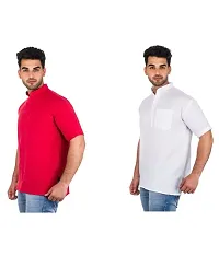 Men Khadi Multi Khadi Kurta Pack of 2-thumb1