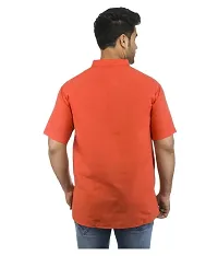 Men Khadi Orange Khadi Kurta-thumb1