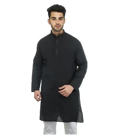 Plain Long Khadi Kurtas For Men