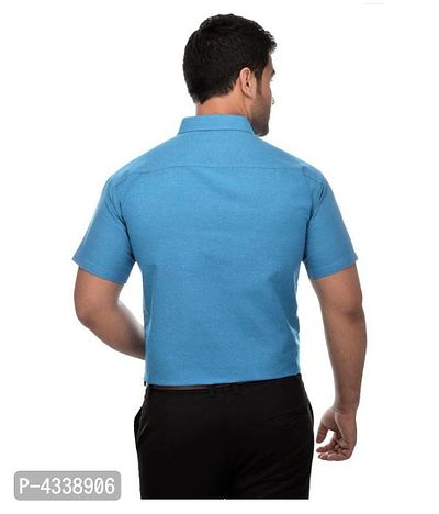Men's Khadi Blue Formal Regular Fit Shirt combo-thumb5