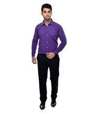 Men's Khadi Purple Formal Regular Fit Shirt-thumb3