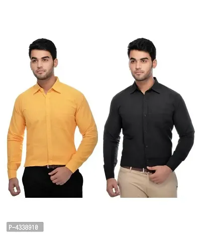Men's Khadi Multi Formal Regular Fit Shirt combo