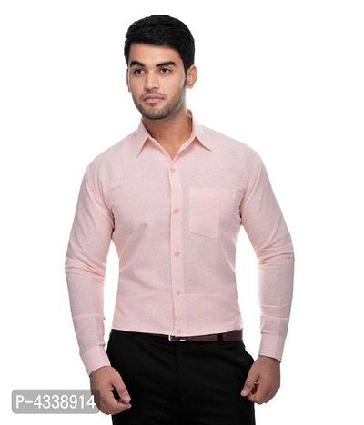 Men's Khadi Pink Formal Regular Fit Shirt